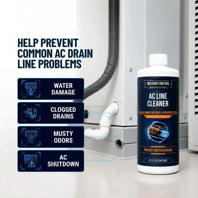 Alt view image 3 of 7 - 32 oz AC Drain Line Cleaner - Helps Prevent Clogs & Overflow, Copper Safe - 4 Treatments for Central AC, Mini Splits & Dehumidifiers