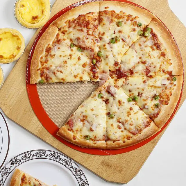 Alt view image 5 of 7 - Round Silicone Baking Mats for 12 Inch Pizza Pan, 12 Inch Large Pizza Mat or Dough/Cake Mat, Round Liner for Rolling/XL Air Fryer/Cooling Rack/Microwave, Food Grade Non-Stick Reusable(11.75", 2PCS)