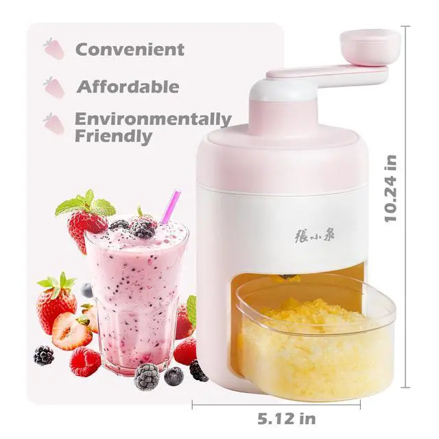 Alt view image 6 of 7 - Manual Ice Shaver Hand Crank Ice Crusher, Snow Cone Machine with Ice Trays, BPA Free, Ideal for Home & Camping Use