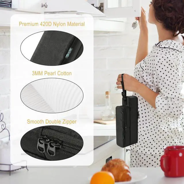 Alt view image 2 of 7 - Carrying Bag Compatible with Chef Preserve Compact Vacuum Sealer and Reusable Vacuum Bags, Portable Travel Case for Compact Vacuum Sealer, for Picnic, Camping, Travel (Bag Only)
