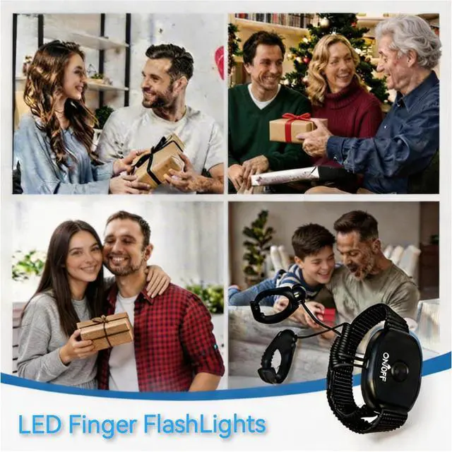 Alt view image 6 of 7 - Rechargeable Finger Flashlights Lightweight and Adjustable, Gifts for Men Women, Hands-Free LED Finger Lights for Camping Fishing Hiking Repairing, Fathers Day Christmas Birthday Gift