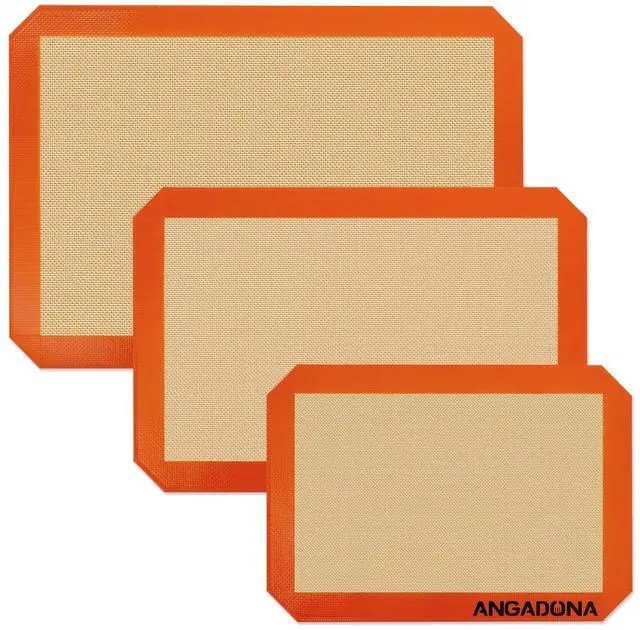 Main image of Silicone Baking Mat Sheets Set, Easy Clean &Non-Stick Food Grade Reusable Baking Mat, 1 Half Sheet+ 1 Jelly roll+1 Quarter sheet Baking Mats for Oven, Make Macarons, Cookies, Pizza, Bread and Pastry