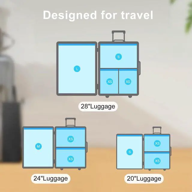 Alt view image 3 of 7 - Travel Vacuum Bags Combo 6 Pack - Space Saver Vacuum Storage Bags for Clothing and Luggage