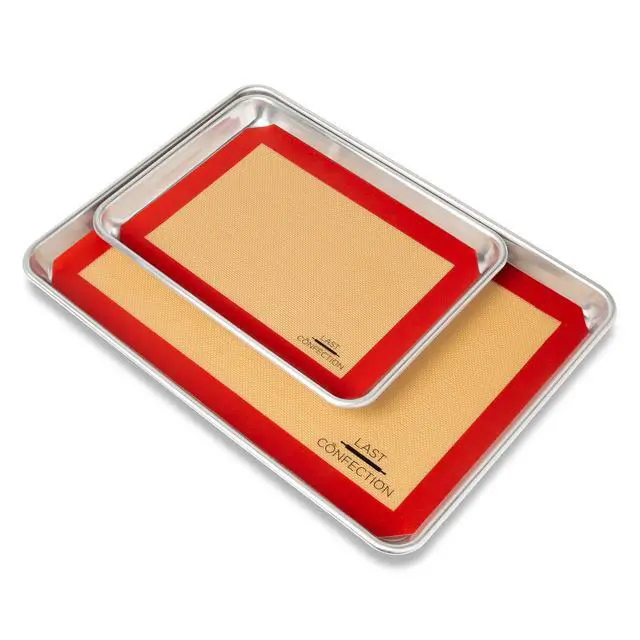 Alt view image 4 of 7 - Silicone Baking Mat - Set of 3 Non-Stick Professional Food Safe Tray Pan Liners - 2 Half Sheet (11-5/8" x 16-1/2") 1 Quarter Sheet (8-1/2" x 11-1/2")
