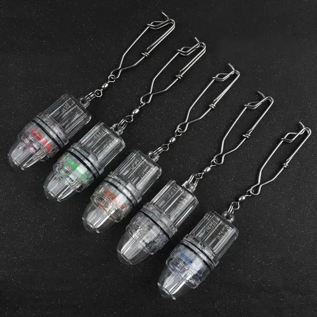 Alt view image 5 of 7 - LED Fishing Lights Underwater Battery Powered Deep Drop Fishing Light with Clip Waterproof Fish Attracting Lure Lamp Green Blue Red White Multicolor 2,100ft