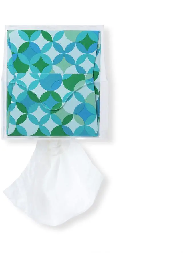 Alt view image 7 of 7 - Facial Tissue Box Holder for Wall, Under Cabinet or Desk, RV, Bathroom, Small Spaces - Acrylic Wall Mounted Square Box Dispenser, Face Down or Sideways in Tight Areas