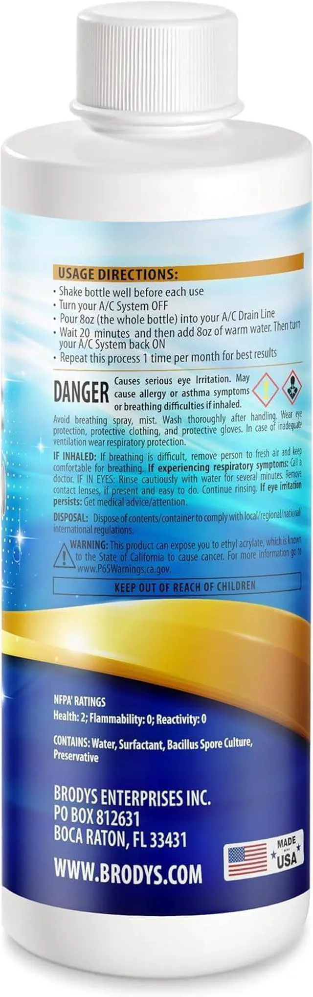 Alt view image 2 of 2 - A/C HVAC AC Drain Line Cleaner, 8oz Bottle Condensate Cleaner 1 Pack