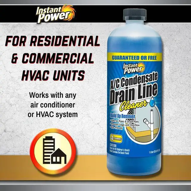 Alt view image 6 of 6 - A/C Condensate Drain Line Cleaner - AC & HVAC Unclogger for Air Conditioner Drain Lines, Prevents Odors & Water Damage, Safe for Pipes & Septic Systems - 32 oz (Pack of 1)