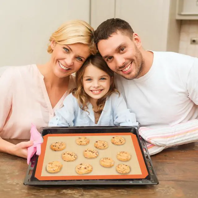 Alt view image 6 of 7 - Silicone Baking Mat Set of 3, Silicone Baking Mats Cookie Sheet, Non-Stick Mats for Baking, Easy Clean & Reusable Oven Baking Sheet for Making Macaroons, Cookies