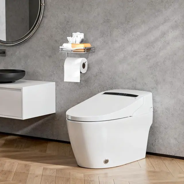 Alt view image 6 of 7 - Toilet Paper Holder with Shelf, Adhesive or Drilling Toilet Paper Roll Holder for Bathroom, Rustproof Tissue Roll Holder Wall Mounted for Wipe Storage (Silver)