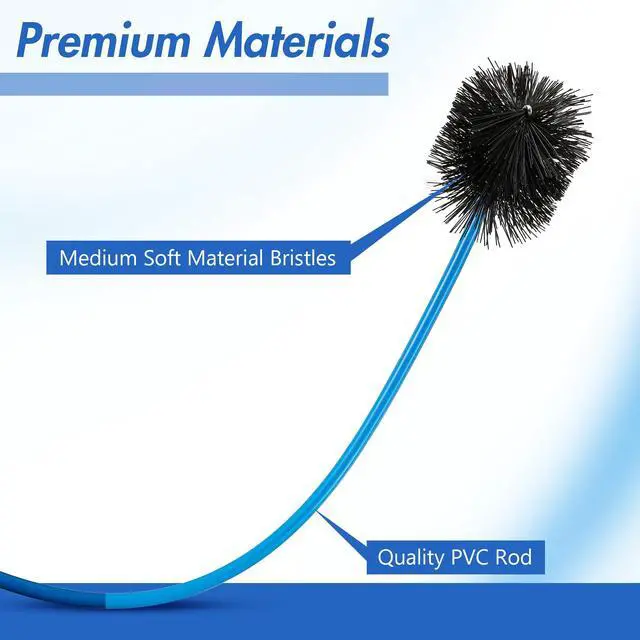 Alt view image 3 of 7 - 3 Pcs Condensate Trap Flexible Drain Brush, 16 Inch AC Drain Line Cleaning Brush for AC & HAVC Condensate P Trap, Blue