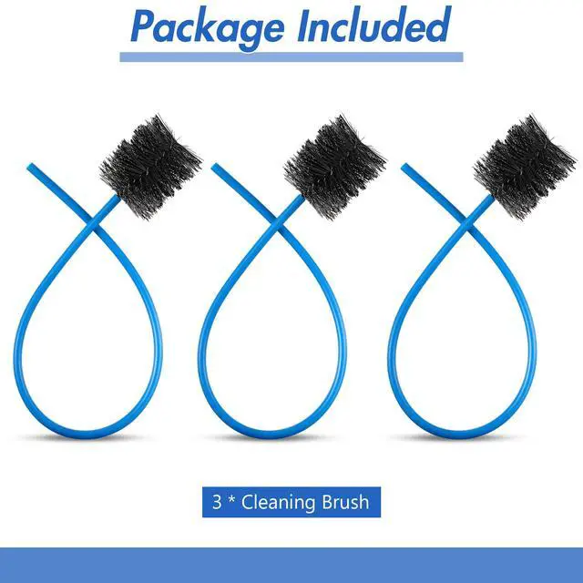 Alt view image 5 of 7 - 3 Pcs Condensate Trap Flexible Drain Brush, 16 Inch AC Drain Line Cleaning Brush for AC & HAVC Condensate P Trap, Blue