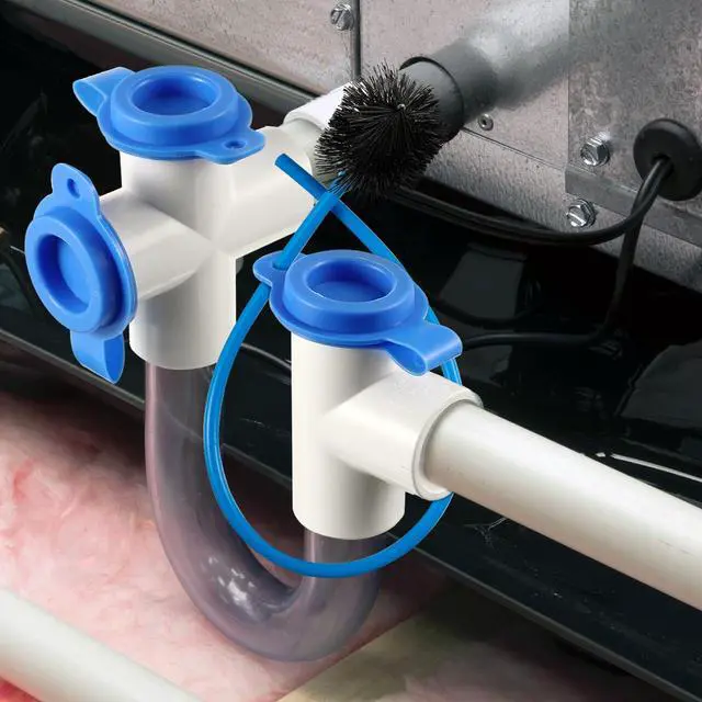 Alt view image 6 of 7 - 3 Pcs Condensate Trap Flexible Drain Brush, 16 Inch AC Drain Line Cleaning Brush for AC & HAVC Condensate P Trap, Blue