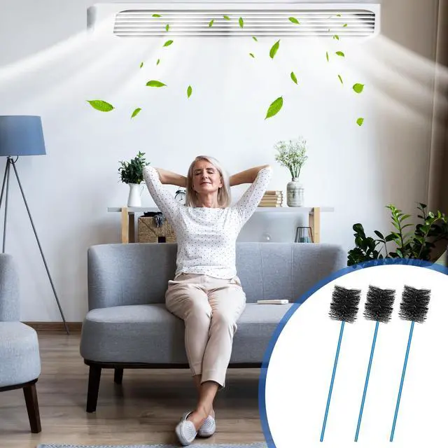Alt view image 7 of 7 - 3 Pcs Condensate Trap Flexible Drain Brush, 16 Inch AC Drain Line Cleaning Brush for AC & HAVC Condensate P Trap, Blue