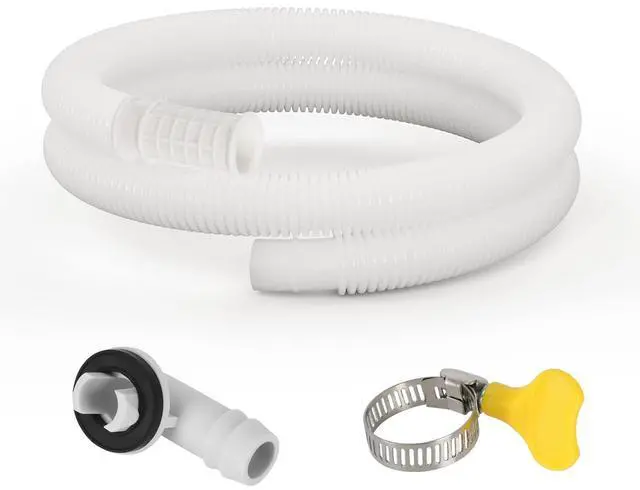 Main image of 5 Ft Air Conditioner Drain Hose Kit Plastic Tubing for AC Condensate Flexible Durable Drain Hose for Mini Split AC Portable AC Washer Dishwasher Faucet
