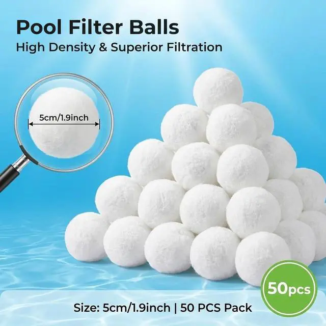 Alt view image 6 of 7 - 50PCS Pool Filter Balls - Sand Filter Ball, Aquarium Filter Media
