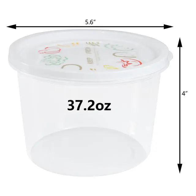 Alt view image 2 of 7 - Stackable Pizza Dough Proofing Boxes Dough Proofing Container with Lid 1100ml portion (3)