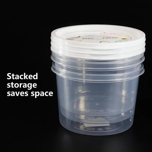 Alt view image 7 of 7 - Stackable Pizza Dough Proofing Boxes Dough Proofing Container with Lid 1100ml portion (3)