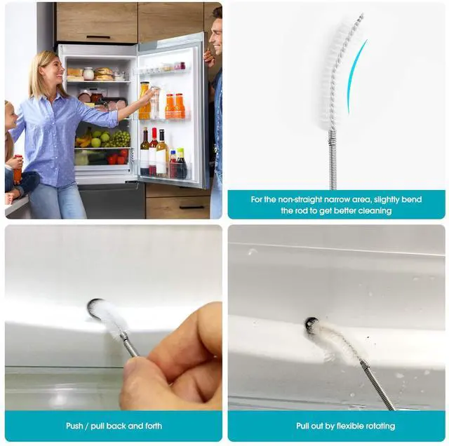 Alt view image 3 of 6 - Long Drain Brush Flexible Feeding Tube Brush Slim Cleaning Brush Hose Pipe Brush