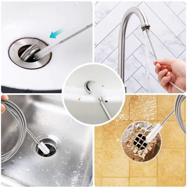 Alt view image 5 of 6 - Long Drain Brush Flexible Feeding Tube Brush Slim Cleaning Brush Hose Pipe Brush