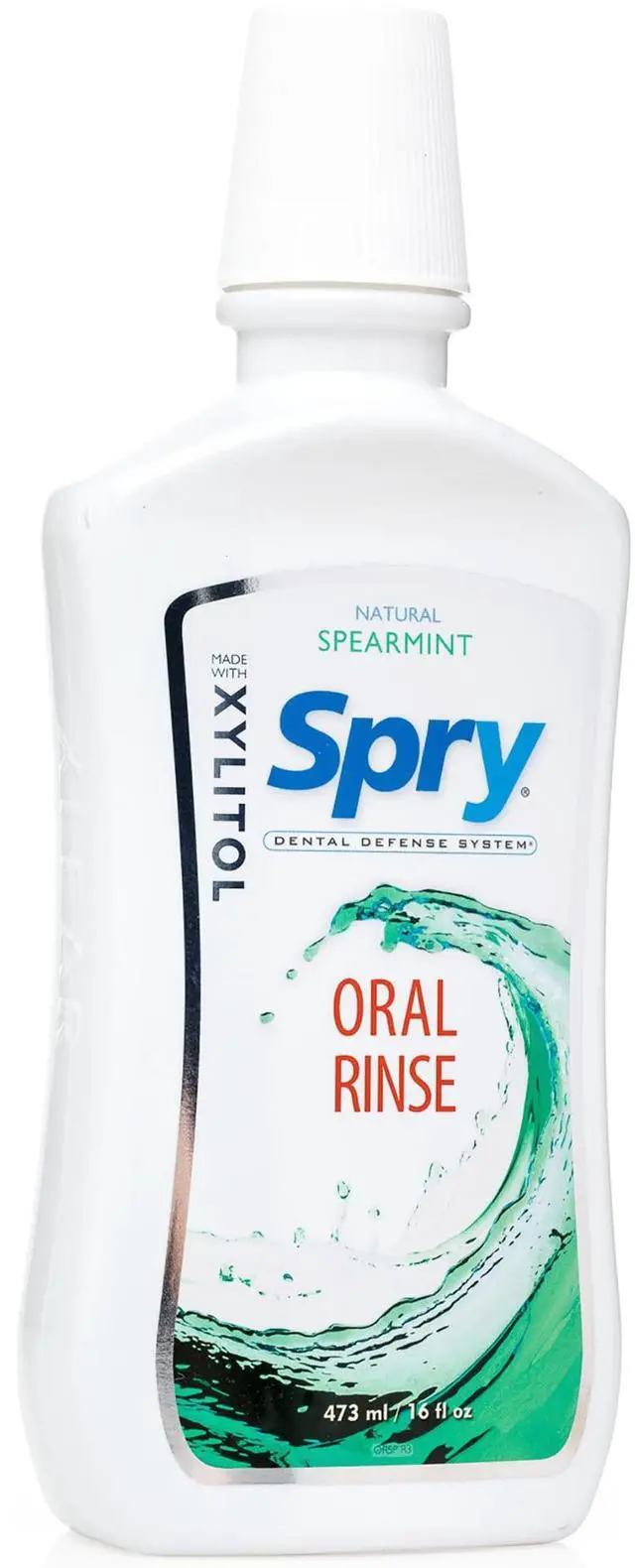 Alt view image 2 of 3 - Natural Xylitol Mouthwash Fluoride Free with Enamel Support, Gentle Alcohol Oral Rinse, Non-GMO, Spearmint - 16 fl oz (Pack of 2)