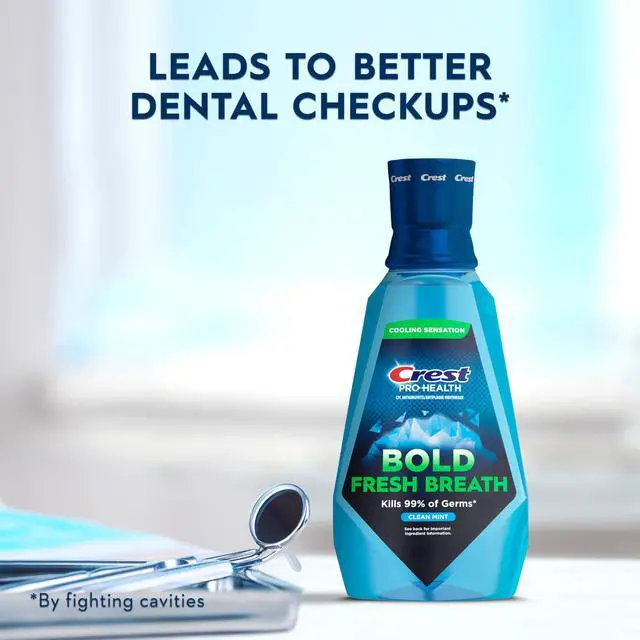 Alt view image 5 of 7 - Mouthwash Pro-Health Bold Fresh Breath, 99% Germ Kill, Antigingivitis & Antiplaque, Clean Mint - 1 L (33.8 fl oz), Pack of 2
