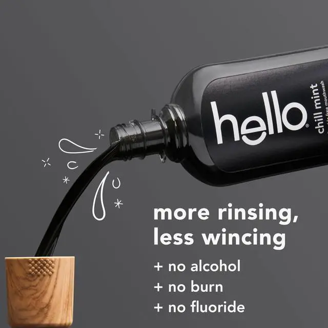 Alt view image 5 of 7 - Chill Mint Alcohol Free Mouthwash with Activated Charcoal, 17.6 Fl Oz, Fluoride Free Mouthwash with Farm Grown Mint and Coconut Oil, Vegan, Minty Oral Rinse (Pack of 3)