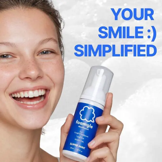 Alt view image 2 of 7 - 2-in-1 Foam Mouthwash & Toothpaste - Waterless Travel Size Oral Care, Portable Mouthwash Foam for Refreshing Breath, No Alcohol, Fluoride Free, Made in Korea 50 mL / 1.69 fl oz