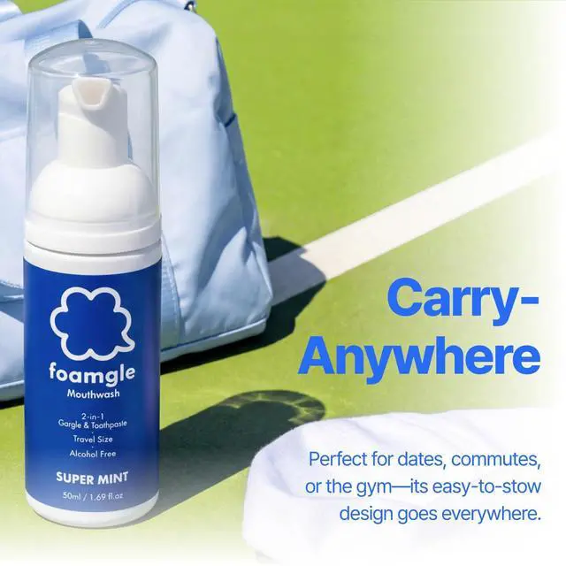 Alt view image 5 of 7 - 2-in-1 Foam Mouthwash & Toothpaste - Waterless Travel Size Oral Care, Portable Mouthwash Foam for Refreshing Breath, No Alcohol, Fluoride Free, Made in Korea 50 mL / 1.69 fl oz