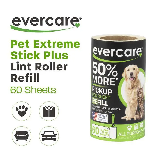 Alt view image 2 of 6 - Extra Sticky Pet Lint Roller Refill 60 Sheets, 6-Pack