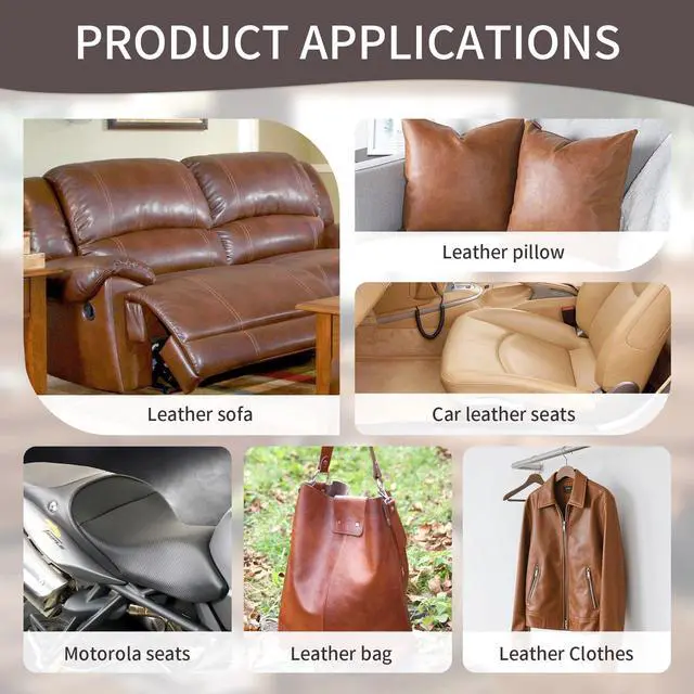 Alt view image 4 of 7 - Leather Repair Tape Self-Adhesive Leather Repair Patch for Couch Furniture Sofas Car Seats Advanced PU Vinyl Leather Repair Kit (Dark Brown, 17X79 inch)
