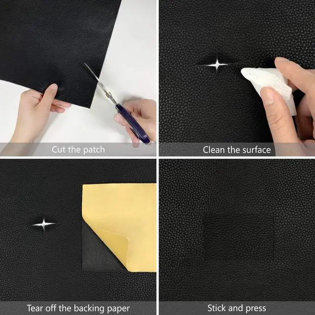 Alt view image 3 of 7 - Leather Repair Patch Kit 25 x 50 Inches, Self-Adhesive Leather Tape Upholstery Vinyl Sticker for Couches, Sofa, Furniture, Car Seats, Bags, Jackets (Crazy Horse)