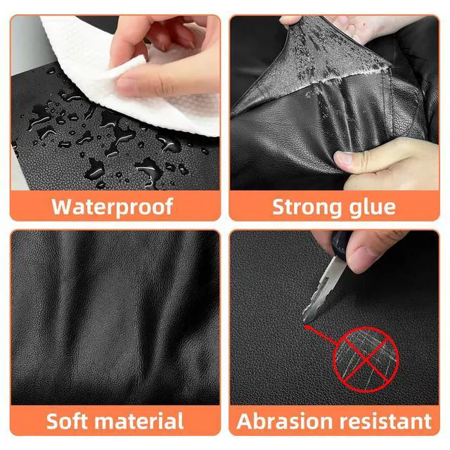 Alt view image 2 of 7 - Large Leather Repair Patch 17.3x78.7 inch Repair Tape Self-Adhesive for Furniture Sofas Car Seats Chair Couches Handbags Jackets Decorative Home Hotel Wall (Dark Coffee)