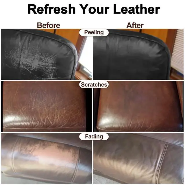 Alt view image 3 of 7 - Black Leather Recoloring Balm, Leather Color Restorer Conditioner, Leather Repair Kits for Vinyl Furniture, Sofa, Car Seats, Shoes - Repair Leather Color on Faded & Scratched Leather Couches