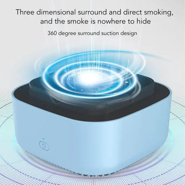 Alt view image 4 of 7 - Smokeless Ashtray, Air Suction Structure One Button Operation ABS Multifunctional Ash Tray Electronic Ashtray Widely Applicable Negative Ion Air Fresher for Business (Blue)