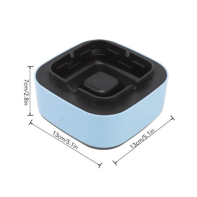Alt view image 6 of 7 - Smokeless Ashtray, Air Suction Structure One Button Operation ABS Multifunctional Ash Tray Electronic Ashtray Widely Applicable Negative Ion Air Fresher for Business (Blue)