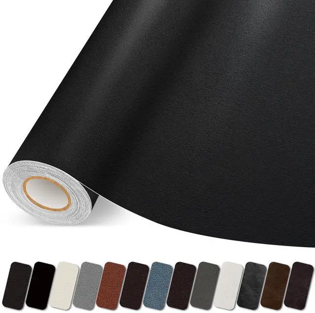 Main image of Leather Repair Patch, 17X79 Inch Self Adhesive Leather Repair Tape, Large Vinyl Patch Kit for Couches, Sofa, Furniture, Car Seats, Office Chairs, Cabinets, HandbagsBlack, 17X79 Inch