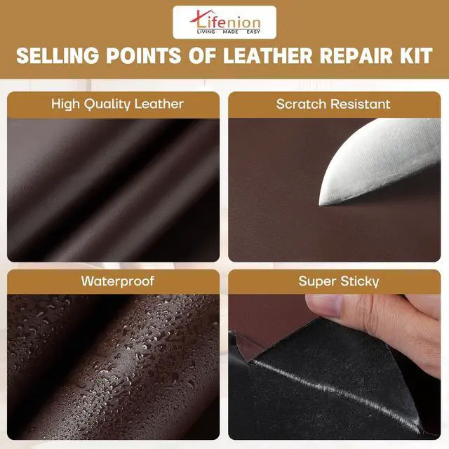 Alt view image 4 of 7 - Leather Repair Patch, 17X79 Inch Self Adhesive Leather Repair Tape, Large Vinyl Patch Kit for Couches, Sofa, Furniture, Car Seats, Office Chairs, Cabinets, HandbagsBlack, 17X79 Inch