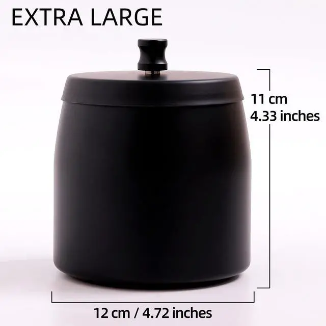 Alt view image 2 of 7 - Extra Large Ashtray with Lid for Cigarette, Stainless Steel Smokeless Odorless Windproof Ash tray for Home Office Tabletop Outside Patio Outdoor Balcony(4.72''x3.93''x4.33'')
