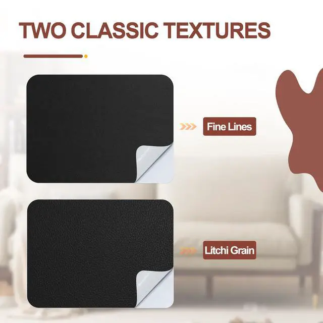 Alt view image 6 of 7 - Leather Repair Patch Tape Kit, Self Adhesive Leather Repair for Furniture, Couch, Sofa, Car Seats,Office Chair,Vinyl Repair Kit.30inx16in