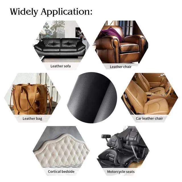 Alt view image 6 of 7 - Leather Repair Tape Self-Adhesive Leather Repair Patch for Couch Furniture Sofas Car Seats Advanced PU Vinyl Leather Repair Kit (Black, 3.9X79 inch)