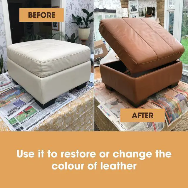 Alt view image 4 of 7 - Leather Repair Paint | 2-in-1 Seal and Color | Use on Scratches, Tears, and Holes in Car Seats, Furniture | Quick and Easy Leather Repair Kit for Furniture (Dark Brown, 50ml / 1.7oz)