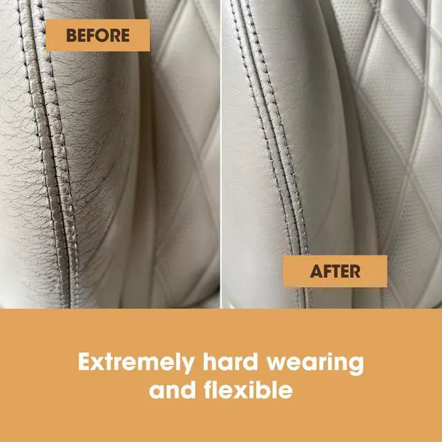 Alt view image 5 of 7 - Leather Repair Paint | 2-in-1 Seal and Color | Use on Scratches, Tears, and Holes in Car Seats, Furniture | Quick and Easy Leather Repair Kit for Furniture (Dark Brown, 50ml / 1.7oz)