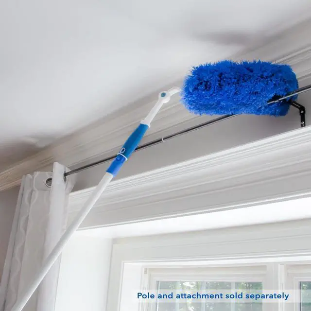 Alt view image 2 of 3 - Connect and Clean Microfiber Duster with Pivoting Handle, Dusters for Cleaning, Compatible with Telescopic Poles, Dusting Tools, Cleaner Tool for Windows, TVs, Moldings, Cupboards, Cabinets