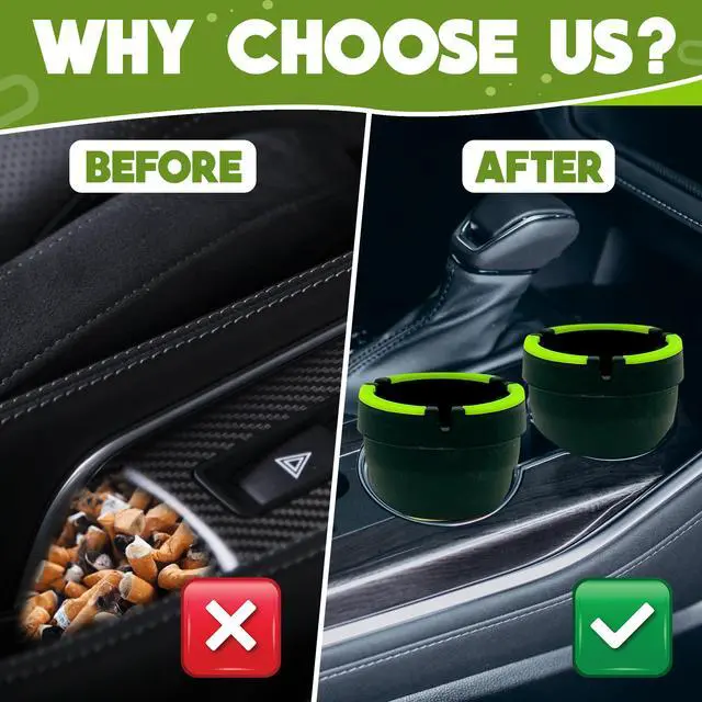 Alt view image 3 of 7 - 5pack Smokeless Ashtray, Portable Rubber Buckets, Outdoor Butt Ashtrays for Cup Holder Smell Proof,Multifunctional Ashtray with Lid for car Truck SUV Keep Car Interior Accessories tidy Black