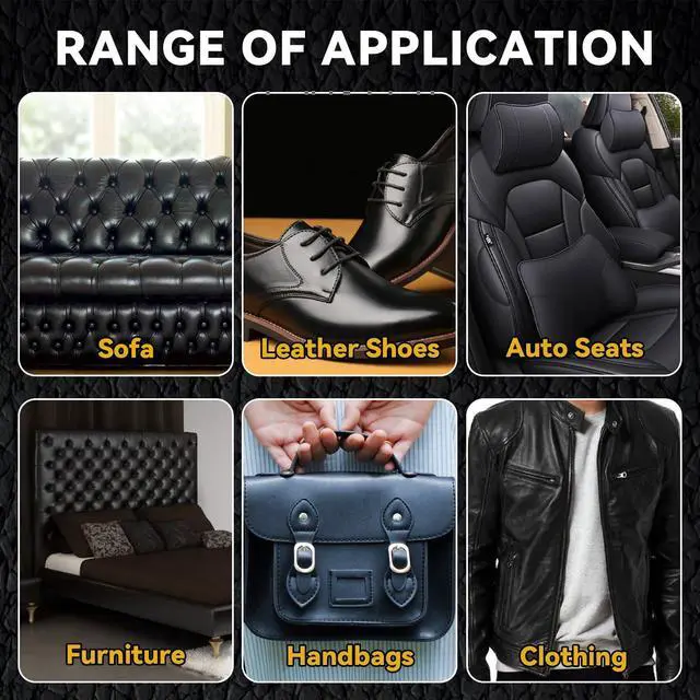 Alt view image 6 of 7 - Black Leather Repair Kit for Furniture, Leather Seat Repair Kit for Cars, Easily Restore Car Interior, Sofa, Purse and Jacket, Restore Any Material with Super Easy Instructions