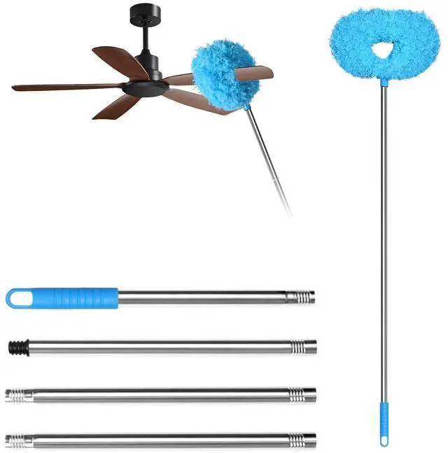 Main image of Ceiling Fan Cleaner Duster - Adjustable Duster with Extension Pole,Dusters for Cleaning Fan Blade, Walls and Cobweb (Blue)