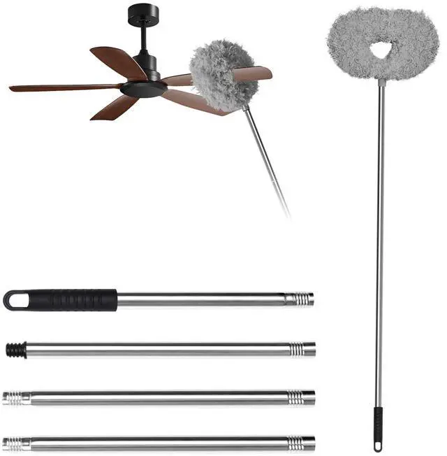 Main image of Ceiling Fan Cleaner Duster - Adjustable Duster with Extension Pole,Dusters for Cleaning Fan Blade, Walls and Cobweb (Grey)