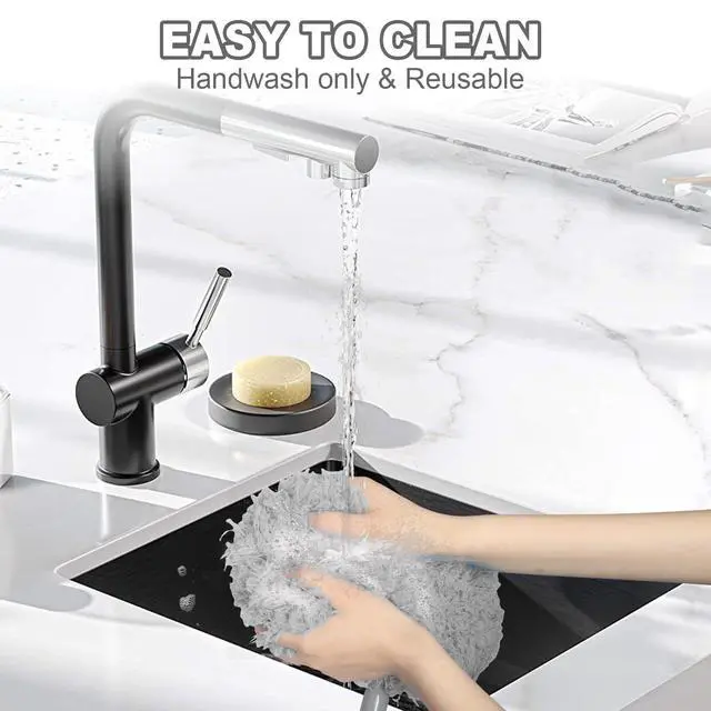 Alt view image 6 of 7 - 13-49.7 Inches Ceiling Fan Duster with Extension Pole, Adjustable and Removable Cleaner Blade for High Ceiling, Fan Cleaner for Window Door Furniture (Gray)
