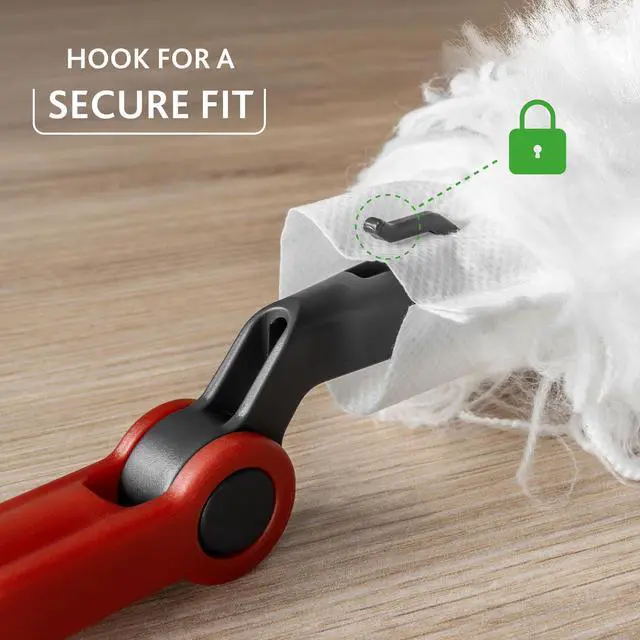 Alt view image 3 of 7 - Flex & Catch Heavy Duty Dusting Kit with 15 Disposable Duster Refills | New & Improved Model | Extendable 3 Ft Handle with Stay-On Duster Hook | Traps 3X More Dust Than Feather Dusters